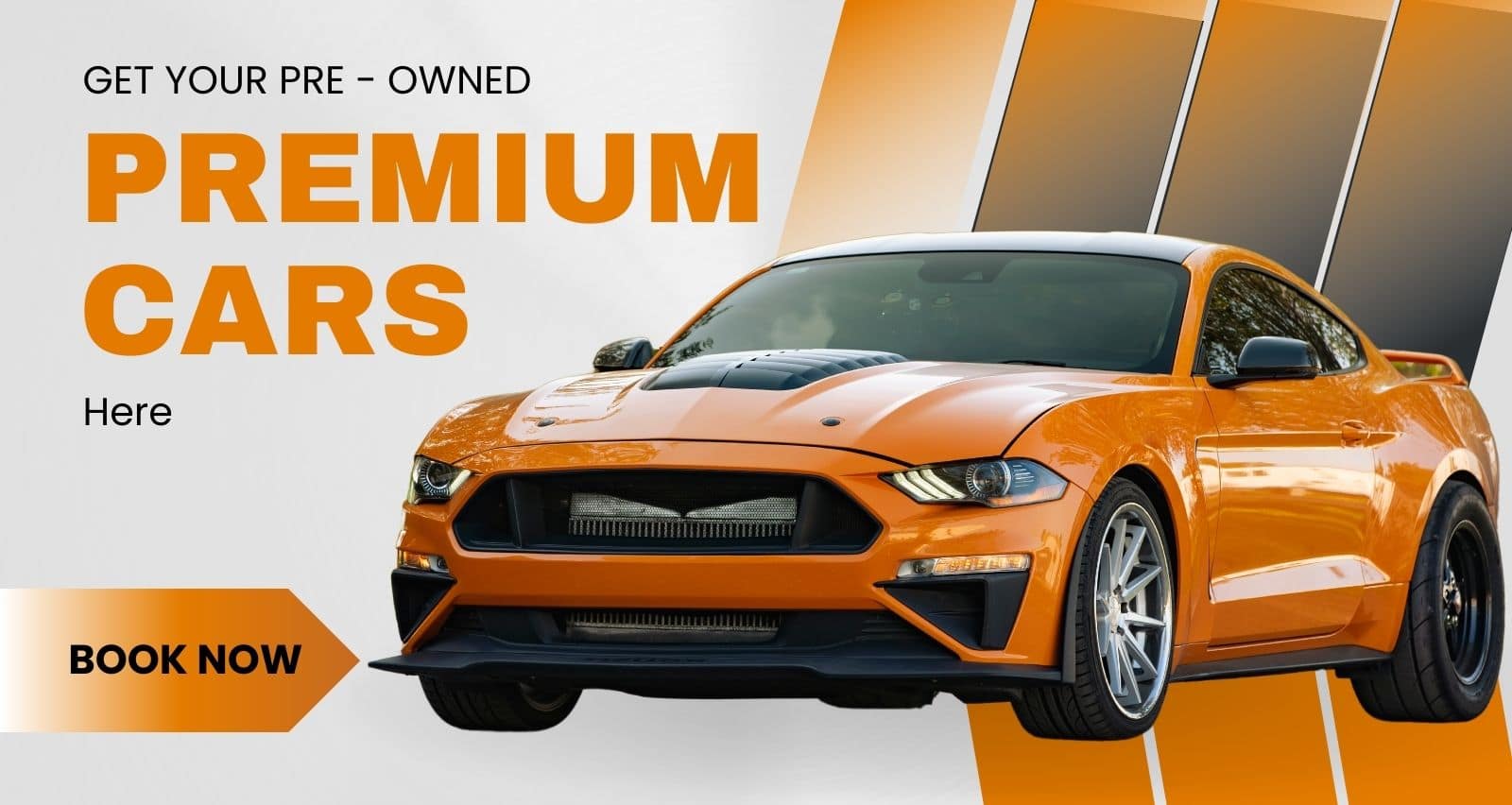 Orange and Brown Modern Car Wash Service Banner