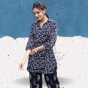 Pure Cotton Hand Block Co-ord Set for Women