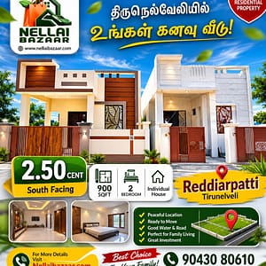 2.5 Cent Independent House for Sale in Reddiarpatti Tirunelveli | Nellai Bazaar